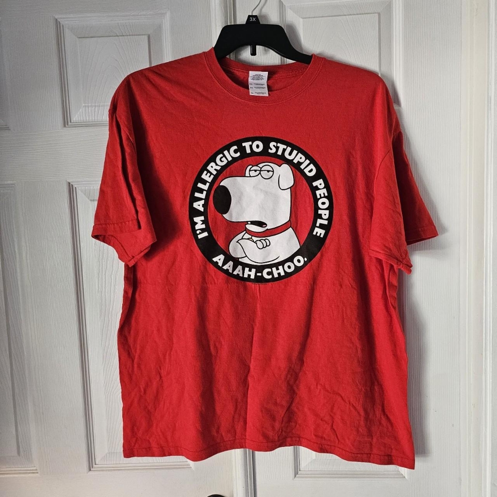 2010 Red Brian Griffin Family Guy TShirtsize Xl